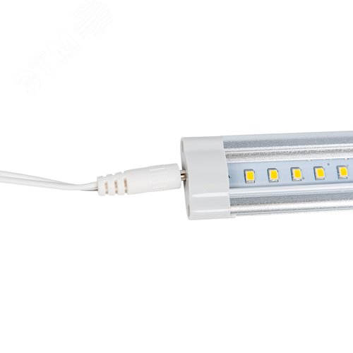 Светильники светодиодные для мебели UЛм-F45-2x6W/4500K IP20 SILVER набор из 2-х шт Механический выключатель 600х25х8мм 2х500Лм - фото 4