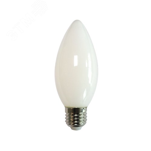 Изображение товара Лампа светодиодная, LED-C35-6W/3000K/E27/FR/SLF форма свеча, матовая, теплый (3000K) (шт)