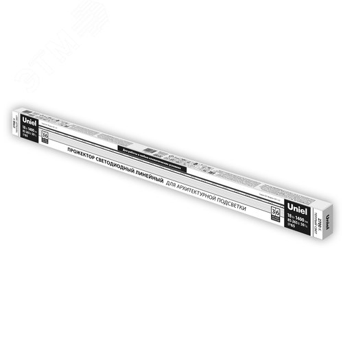 Прожектор светодиодный линейный ULF-L52-18W/2700K/L100 220V IP65 SILVER 1000мм Теплый 2700К 1620 Лм Алюминий - фото 5