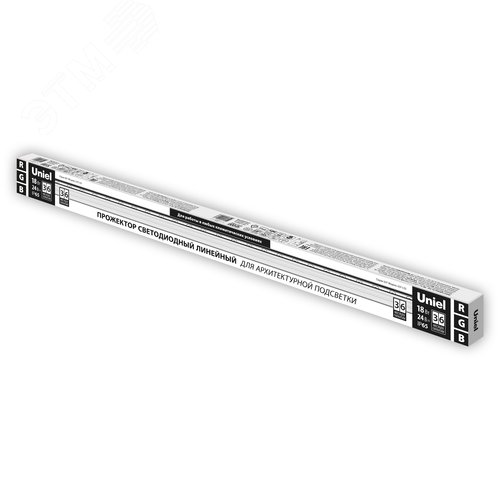 Прожектор светодиодный линейный ULF-L52-18W/RGB/L100 DC24V IP65 SILVER 1000мм. RGB. DC24V. Алюминий - фото 5