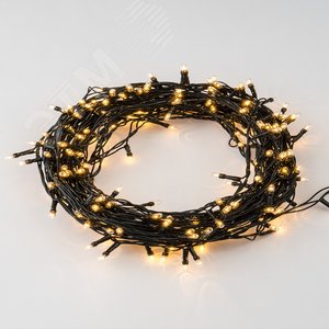 Изображение товара Гирлянда светодиодная ULD-S1000-100/DGA WARM WHITE IP20 10 м 100 светодиодов теплый белый свет зеленый провод (шт)