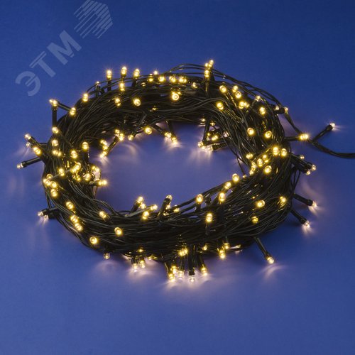 Гирлянда светодиодная ULD-S1000-100/DGA WARM WHITE IP20 10 м 100 светодиодов теплый белый свет зеленый провод - фото 2