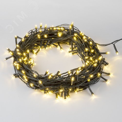 Гирлянда светодиодная ULD-S1000-100/DGA WARM WHITE IP20 10 м 100 светодиодов теплый белый свет зеленый провод - фото 3