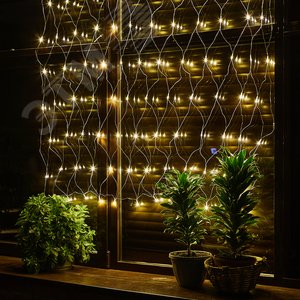 Сетка светодиодная с эффектом мерцания ULD-N1515-96/TTK WARM WHITE IP44 1,5х1,5м соединяемая 96 светодиодов теплый белый свет прозрачный провод - фото 4