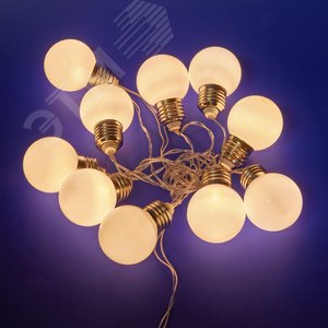 Гирлянда светодиодная Лампочки на батарейках 3AA не в/к 1.8м 10 светод-дов Теплый белый свет ULD-S1800-010/STB/3AA WARM WHITE IP20 BULBS прозрачный провод - фото 2