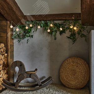 Гирлянда светодиодная Лампочки на батарейках 3AA не в/к 1.8м 10 светод-дов Теплый белый свет ULD-S1800-010/STB/3AA WARM WHITE IP20 BULBS прозрачный провод - фото 3