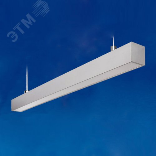 Светильник ULO-K10D 60W/5000K/L120/EMG IP65 SILVER линейный светодиодный подвесной с БАП Белый свет (5000К) 5600Лм Алюминий Цвет серебро TM - фото 2