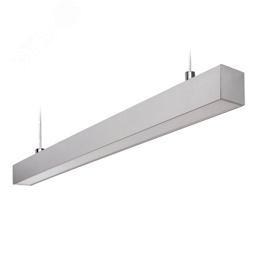 Светильник ULO-K10D 60W/5000K/L120/EMG IP65 SILVER линейный светодиодный подвесной с БАП Белый свет (5000К) 5600Лм Алюминий Цвет серебро TM - фото 1