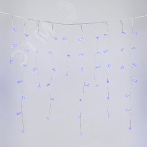 Бахрома светодиодная 6м 300 светодиодов синий свет прозрачный провод ULD-B6007-300/DTA BLUE IP44 - фото 1