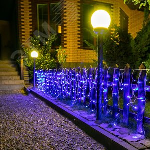 Бахрома светодиодная 6м 300 светодиодов синий свет прозрачный провод ULD-B6007-300/DTA BLUE IP44 - фото 5