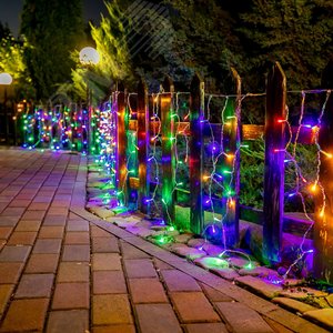 Бахрома светодиодная 6 м 300 светодиодов разноцветный свет прозрачный провод ULD-B6007-300/DTA MULTI IP44 - фото 4