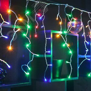 Бахрома светодиодная 6 м 300 светодиодов разноцветный свет прозрачный провод ULD-B6007-300/DTA MULTI IP44 - фото 5