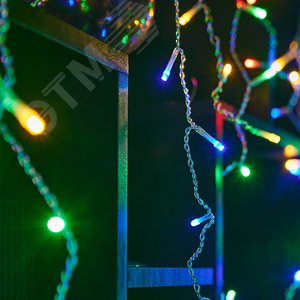 Бахрома светодиодная 6 м 300 светодиодов разноцветный свет прозрачный провод ULD-B6007-300/DTA MULTI IP44 - фото 6