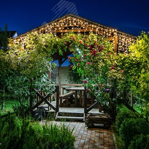 Бахрома светодиодная 6 м 300 светодиодов белый свет прозрачный провод ULD-B6007-300/DTA WHITE IP44 - фото 2