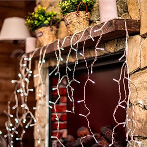 Бахрома светодиодная 6 м 300 светодиодов белый свет прозрачный провод ULD-B6007-300/DTA WHITE IP44 - фото 3