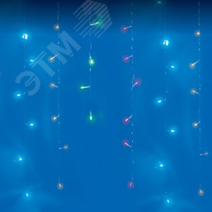 Бахрома светодиодная 20 м с пультом 480 светодиодов разноцветный свет прозрачный провод ULD-B20007-480/DTA/RC MULTI IP44 - фото 3