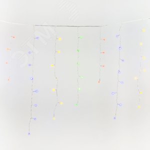 Бахрома светодиодная 20 м с пультом 480 светодиодов разноцветный свет прозрачный провод ULD-B20007-480/DTA/RC MULTI IP44 - фото 2