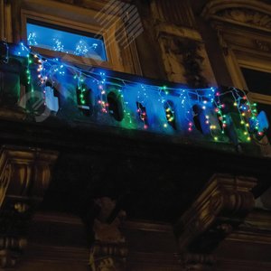 Бахрома светодиодная 20 м с пультом 480 светодиодов разноцветный свет прозрачный провод ULD-B20007-480/DTA/RC MULTI IP44 - фото 5