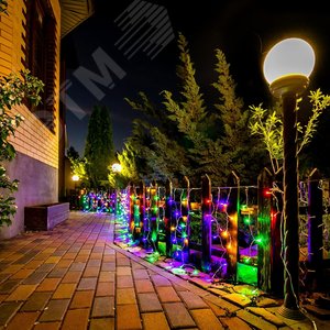 Бахрома светодиодная 20 м с пультом 480 светодиодов разноцветный свет прозрачный провод ULD-B20007-480/DTA/RC MULTI IP44 - фото 6