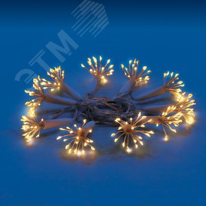 Гирлянда светодиодная Звезда 2,5м 200 светодиодов теплый белый Провод прозрачный ULD-S0250-200/S TA WARM WHITE IP44 STARBURST - фото 6