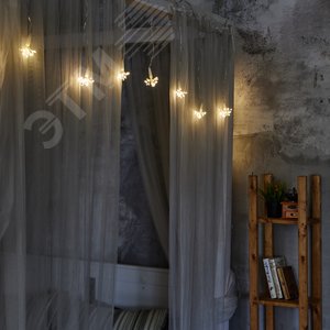 Гирлянда светодиодная Звезда 2,5м 200 светодиодов теплый белый Провод прозрачный ULD-S0250-200/S TA WARM WHITE IP44 STARBURST - фото 2