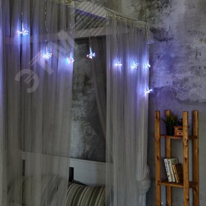 Гирлянда светодиодная Звезда 25м 200 светодиодов ULD-S0250-200/STA MULTI IP44 STARBURST Разноцветный свет Провод прозрачный - фото 3