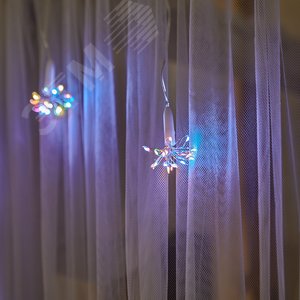Гирлянда светодиодная Звезда 25м 200 светодиодов ULD-S0250-200/STA MULTI IP44 STARBURST Разноцветный свет Провод прозрачный - фото 2