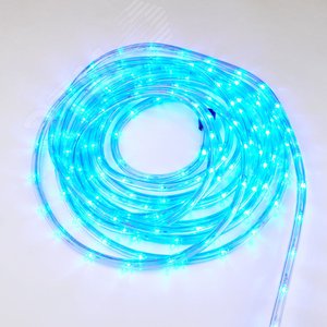 Гирлянда светодиодная Дюралайт ULD-D50 8M/С08 IP44 BLUE 8м С контроллером Синий свет Провод белый ТМ - фото 2