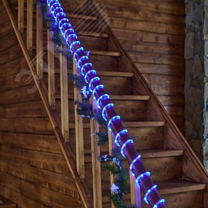 Гирлянда светодиодная Дюралайт ULD-D50 8M/С08 IP44 BLUE 8м С контроллером Синий свет Провод белый ТМ - фото 4