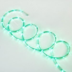 Гирлянда светодиодная Дюралайт ULD-D50 8M/С08 IP44 GREEN 8м С контроллером Зеленый свет Провод белый ТМ - фото 2