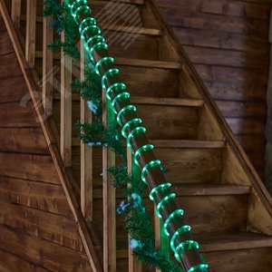 Гирлянда светодиодная Дюралайт ULD-D50 8M/С08 IP44 GREEN 8м С контроллером Зеленый свет Провод белый ТМ - фото 4