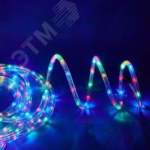 Гирлянда светодиодная Дюралайт ULD-D50 8M/С08 IP44 MULTI 8м С контроллером Резноцветный свет Провод белый ТМ - фото 2