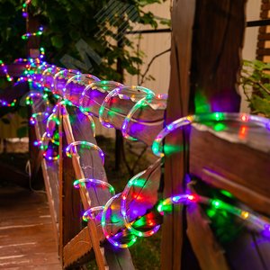 Гирлянда светодиодная Дюралайт ULD-D50 8M/С08 IP44 MULTI 8м С контроллером Резноцветный свет Провод белый ТМ - фото 7