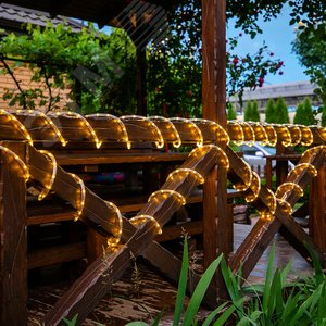 Гирлянда светодиодная Дюралайт 50 м С контроллером Теплый черный провод ULD-D50 50M/С08 IP44 WARM WHITE - фото 2