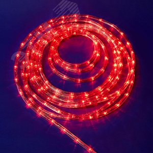 Гирлянда светодиодная Дюралайт 50м С контроллером Красный свет Провод черный ULD-D50 50M/С08 IP44 RED  ТМ Uniel - фото 6