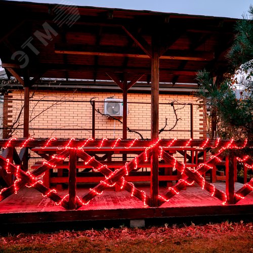 Гирлянда светодиодная Дюралайт 50м С контроллером Красный свет Провод черный ULD-D50 50M/С08 IP44 RED  ТМ Uniel - фото 2