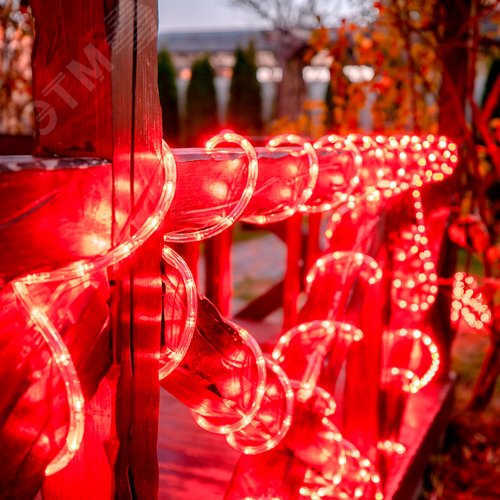 Гирлянда светодиодная Дюралайт 50м С контроллером Красный свет Провод черный ULD-D50 50M/С08 IP44 RED  ТМ Uniel - фото 3