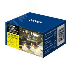 Фигура светодиодная Свеча-таблетка на батарейках CR2032 (в/к) в составе набора из 4 штук 1 светодиод Теплый белый свет ULD-F070 WARM WHITE TEACANDLE SET4 TM Uniel - фото 3