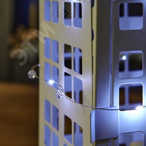 Гирлянда светодиодная на батарейках 2AA не в/к Бусины мини 19м 20 светодиодов прозрачный провод ULD-S1900-020/STB/2AA WHITE IP20 BEADS MINI - фото 5
