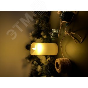 Фигура светодиодная Свеча на батарейках 2AA (не в/к) в составе набора из 3 штук Диммируемые 1 светодиод Теплый белый свет Пульт ДУ (в/к) ULD-F055 WARM WHITE RC CANDLE SET3 - фото 3