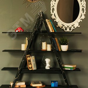 Гирлянда светодиодная Лучи росы на батарейках 3АА не в/к 2 м 10 нитей 200 светодиодов Теплый белый свет прозрачный провод ULD-E0200-200/STB/3AA WARM WHITE IP44 ТМ - фото 3