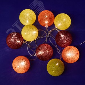 Гирлянда светодиодная Клубки-3 на батарейках 2AA не в/к 135 м 10 светодиодов Теплый белый свет ULD-S0135-010/STB/2AA WARM WHITE IP20 TANGLES-3 прозрачный провод - фото 2