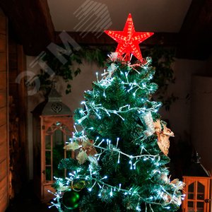 Украшение светодиодное для елки Звезда-3 21 см 31 светодиод красный свет прозрачный провод ULD-H2121-031/STA RED STAR-3 TM - фото 4