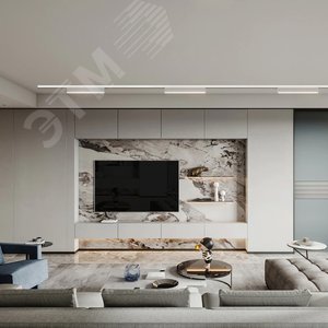 Шинопровод осветительный UBX-ммS4/35 WHITE 100магнитный, тип M, 1м. Накладной. белый - фото 2