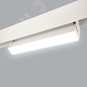 Светильник-прожектор ULB-M80-12W/4000K/35 WHITE линейный светодиодный трековый. Для магнитных шинопроводов. 900 Лм. Белый свет (4000К). Белый. - фото 2