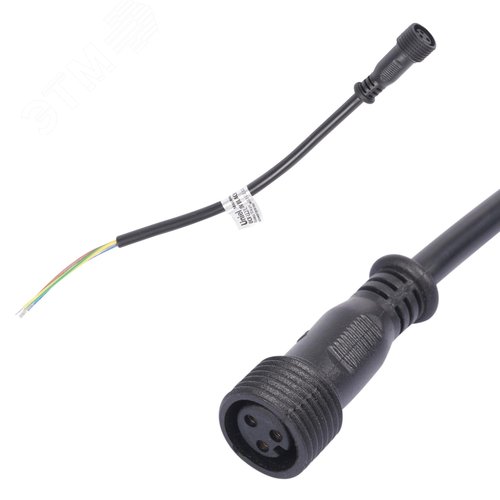 "Провод 25 см для подключения в линию прожекторов линейных 220V серии L52, L53. Разъем ""мама"" UCX-LL2/L52-10M 220V BLACK " - фото 1