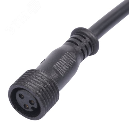 "Провод 25 см для подключения в линию прожекторов линейных 220V серии L52, L53. Разъем ""мама"" UCX-LL2/L52-10M 220V BLACK " - фото 3