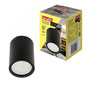 Светильник DLC-S601 GU10 BLACK декоративный накладной Sotto Без лампы цоколь GU10 металл черный Fametto - фото 3