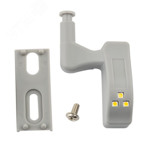 Светильник светодиодный ULK-C02 23A GREY SET2 пушлайт на петлю в кухонный шкаф, на батарейке 23A (в/к). Набор из 2 шт. Серый - фото 2