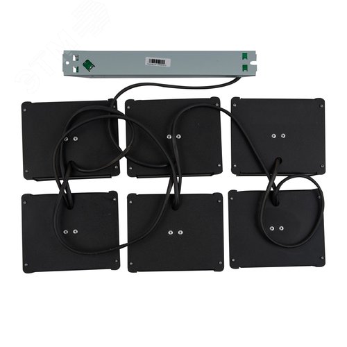 Светильники светодиодные потолочные встраиваемые Грильято 42 Вт для ячеек 100х100мм комплект из 6 штук белый свет 4000K 5208Лм корпус черный в комплекте с источником питания ULP-1010 42W/4000К IP40 GRILYATO BLACK KIT06 - фото 2